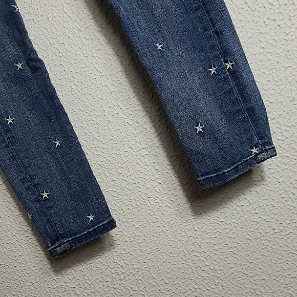 AEO American Eagle Outfitters High Rise Jegging Embroidered Star Blue Preppy 0 - Picture 4 of 10